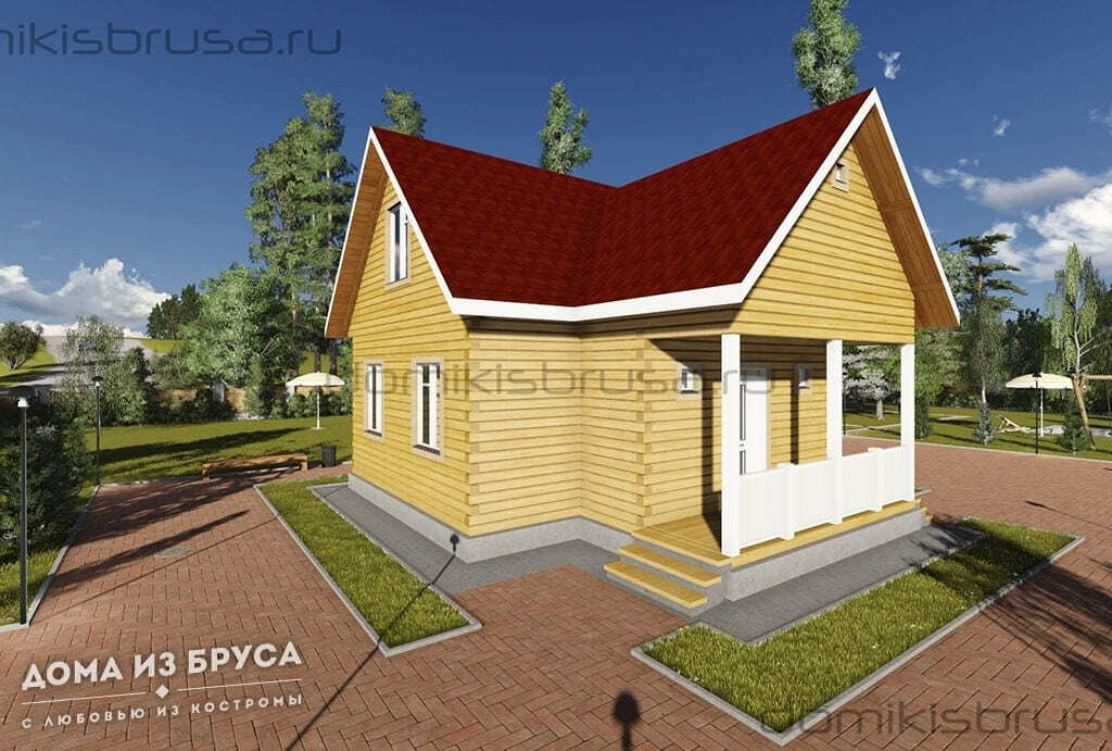 Проект «Проект дома из бруса ДБ-12 9х9»