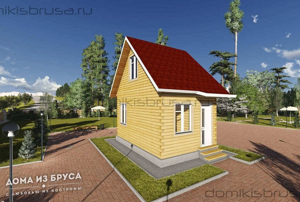 Проект «Проект дома из бруса ДБ-46 6х4»