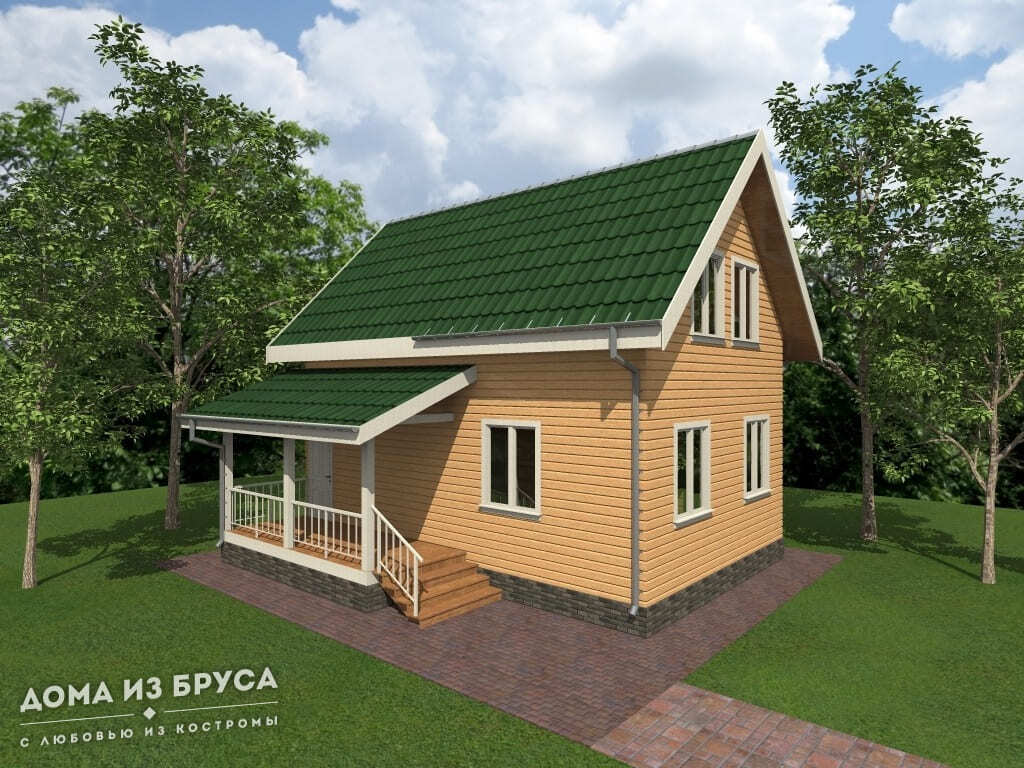 Проект «Проект дома из бруса ДБ-70 9х8»