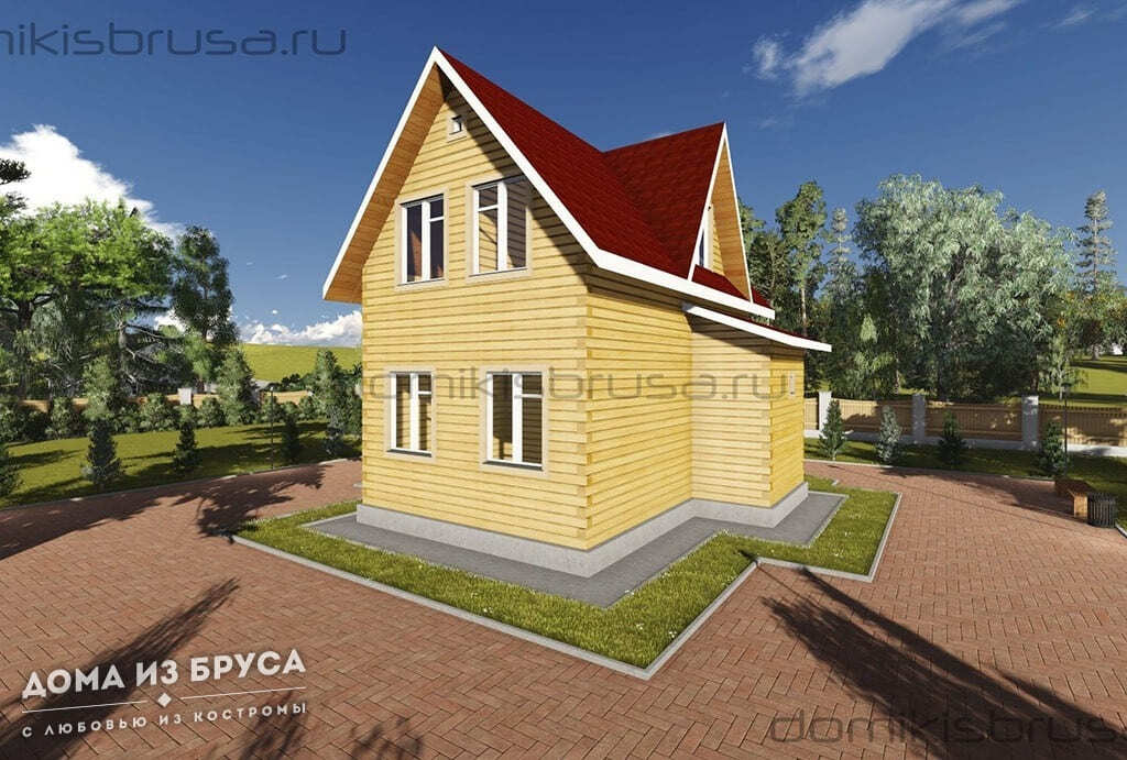 Проект «Проект дома из бруса ДБ-08 9х9»
