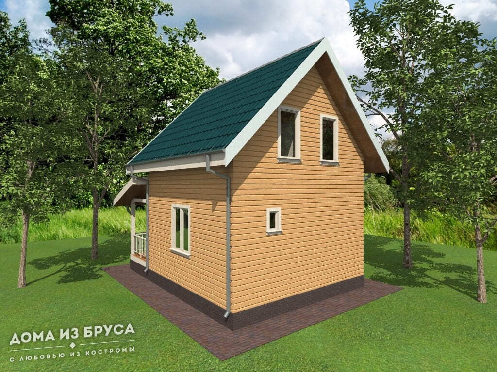 Проект «Дом из бруса 6х8»