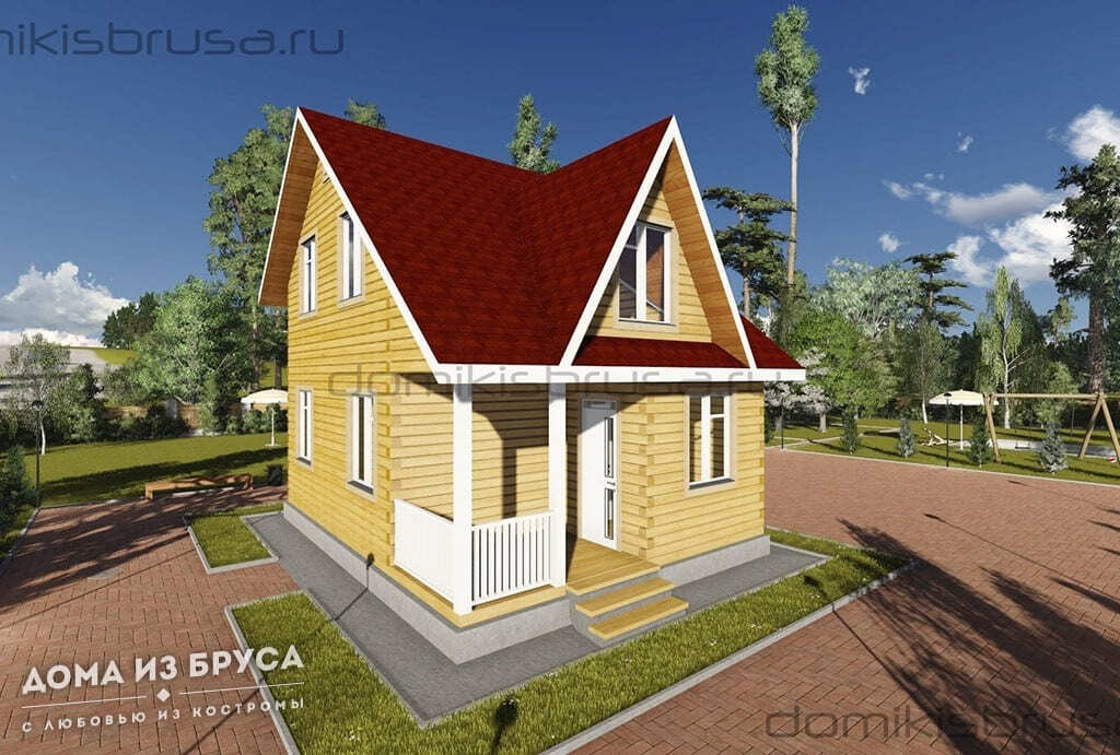 Проект «Проект дома из бруса ДБ-51 6х8»