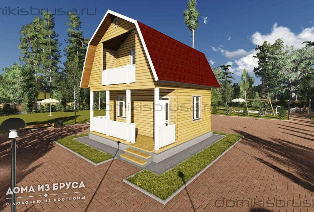 Проект «Проект дома из бруса ДБ-37 6х6»