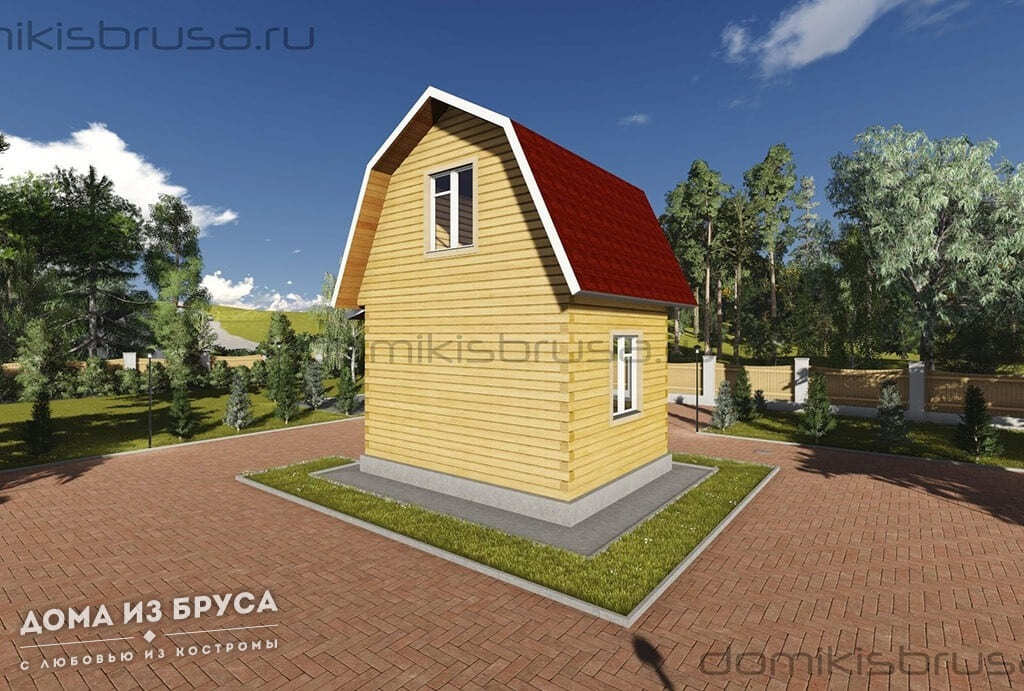 Проект «Проект дома из бруса ДБ-20 5х4»